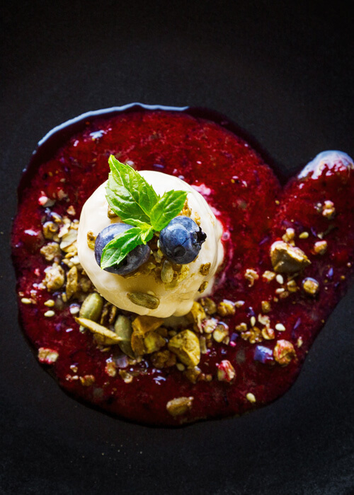 Traditional food presentation